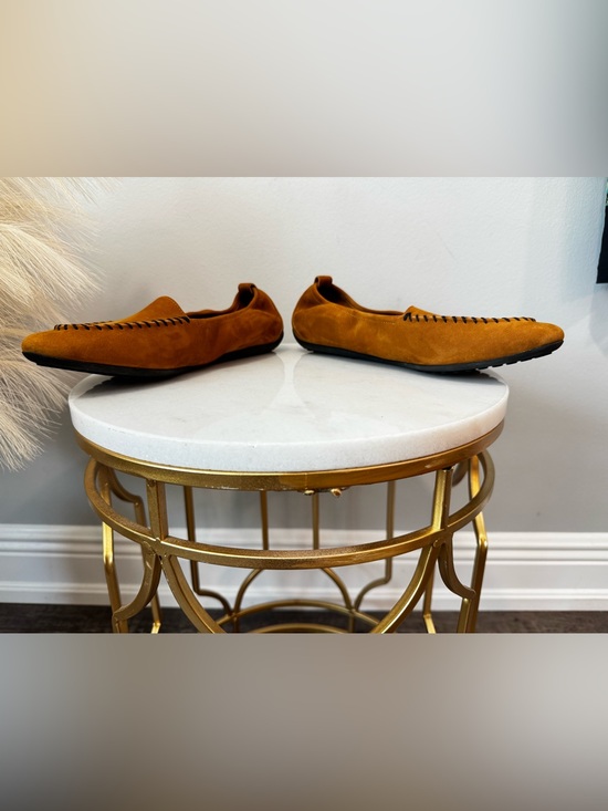 Arche Suede Slip-On Loafers in Cognac main image 9